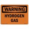 Signmission Safety Sign, OSHA WARNING, 5" Height, 7" Width, Hydrogen Gas, Landscape OS-WS-D-57-L-12192 - alternate 1